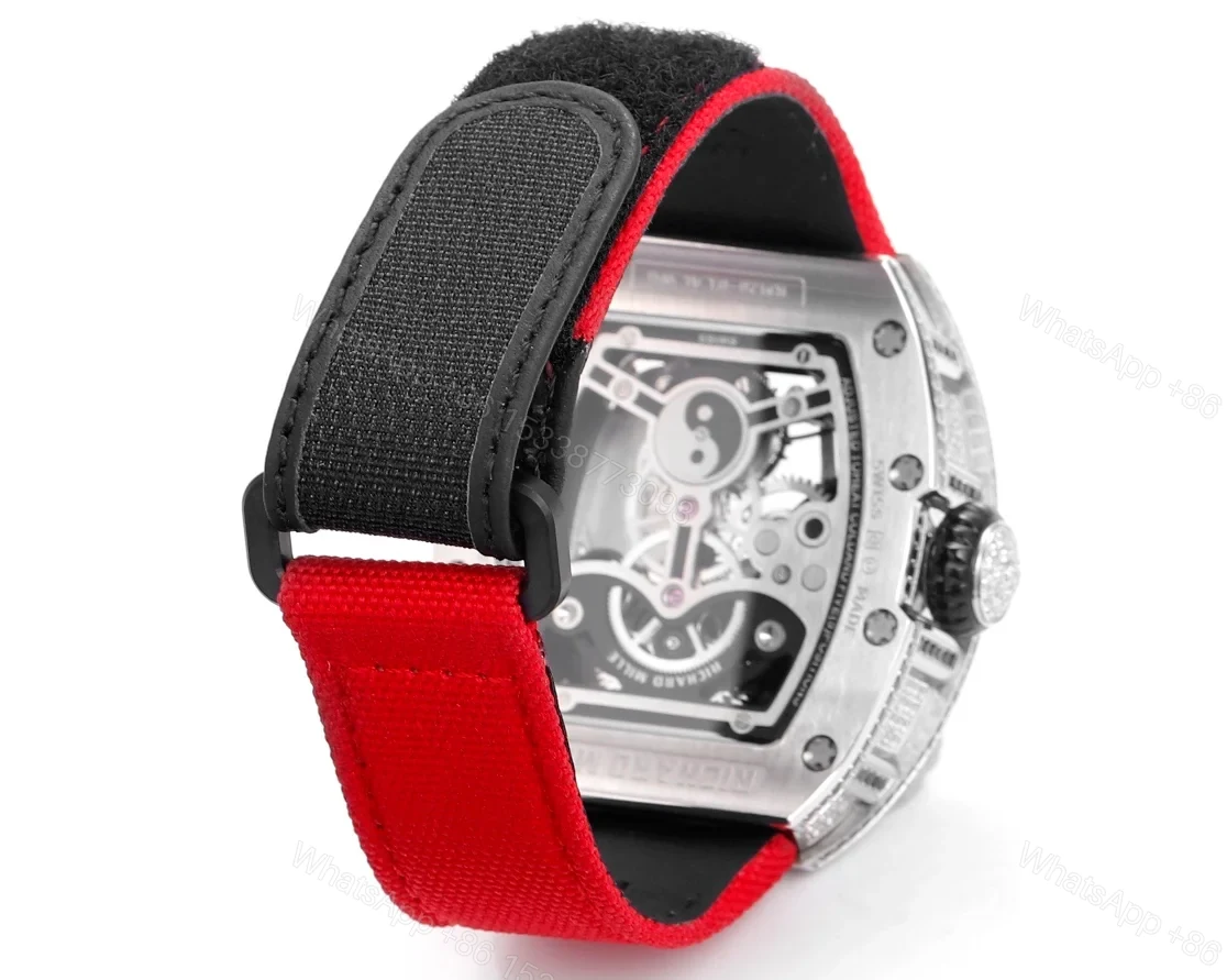 View 9 of Richard Mille RM26-01 Panda Tourbillon Watch Full Diamond Set Panda Art Dial 18K White Gold Bamboo Mechanical Masterpiece RM26-01-PND-DIA