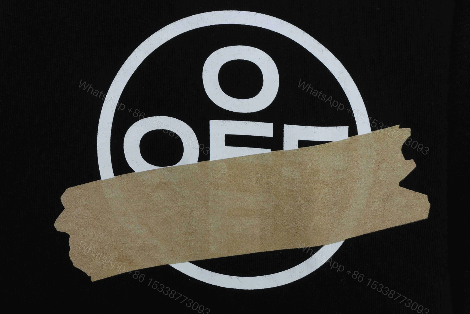 View 6 of Off-White Rubber Strip Arrow Printing Black T-Shirt