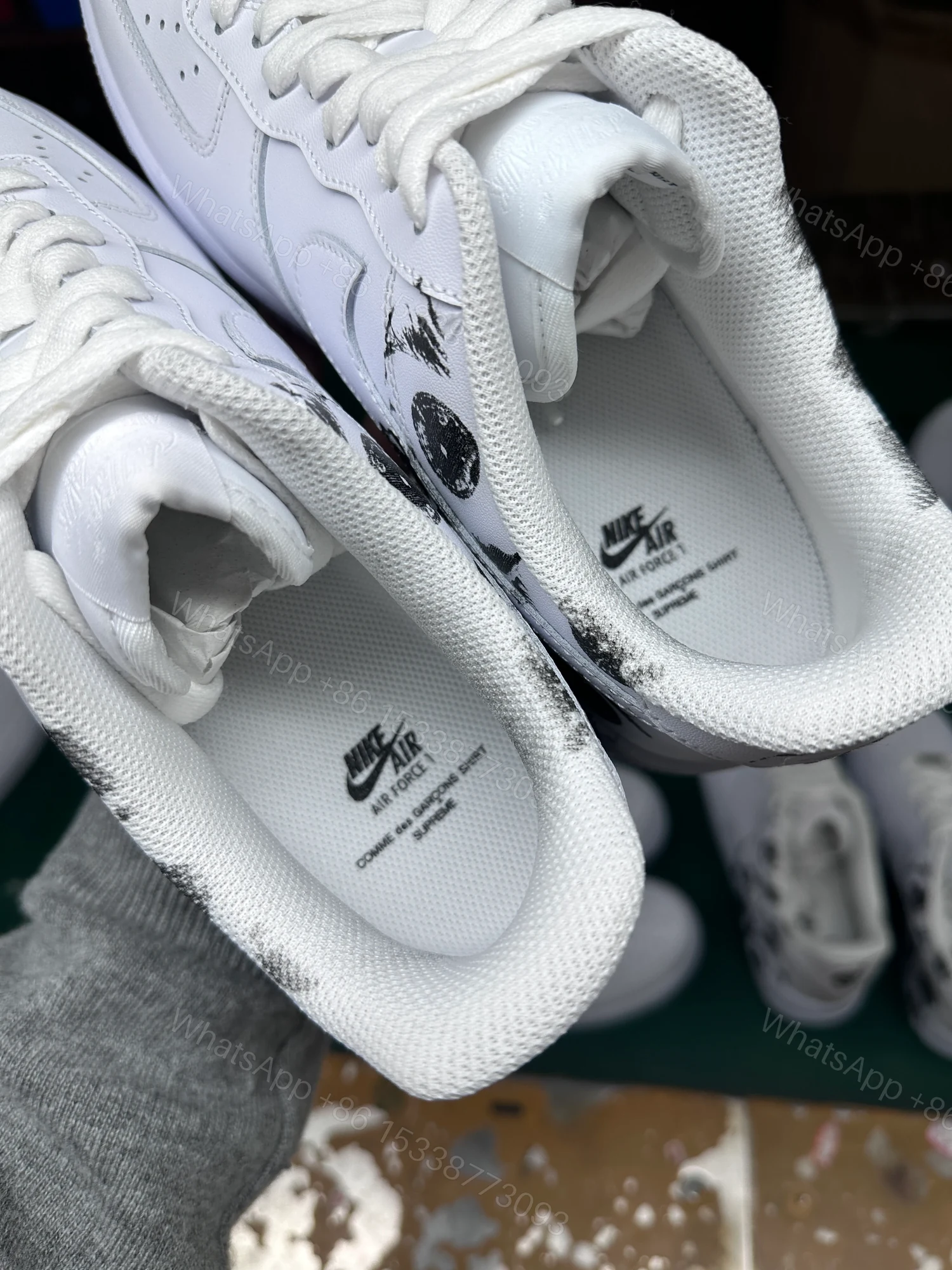 View 8 of Nike Air Force 1 Low Supreme Comme des Garcons Shirt