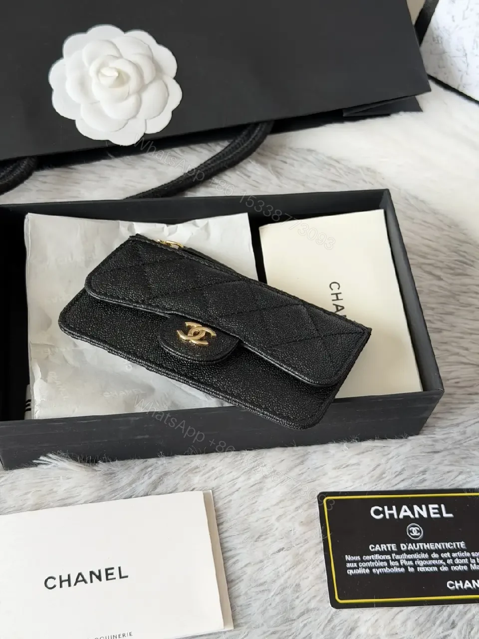 View 5 of Chic Textured Wallet on Chain — Compact Luxury, Everyday Versatility