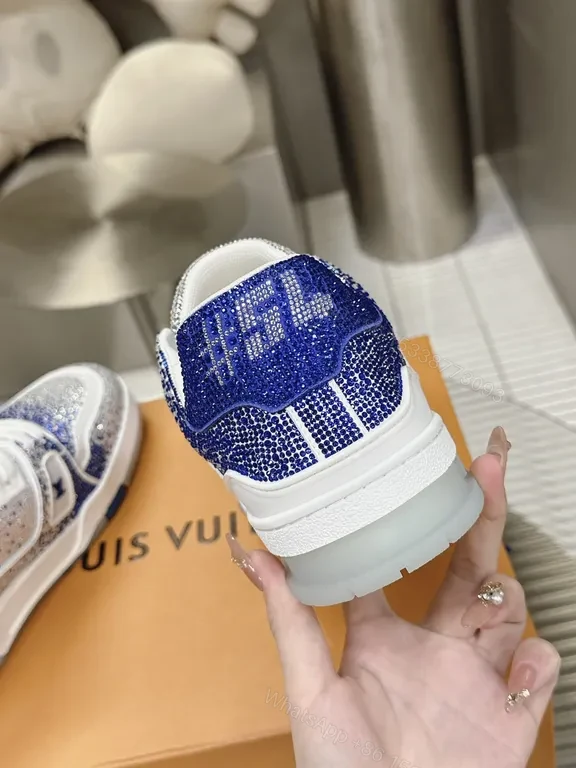 View 3 of Patterned LV High-Top Sneaker: Modern Luxe Comfort