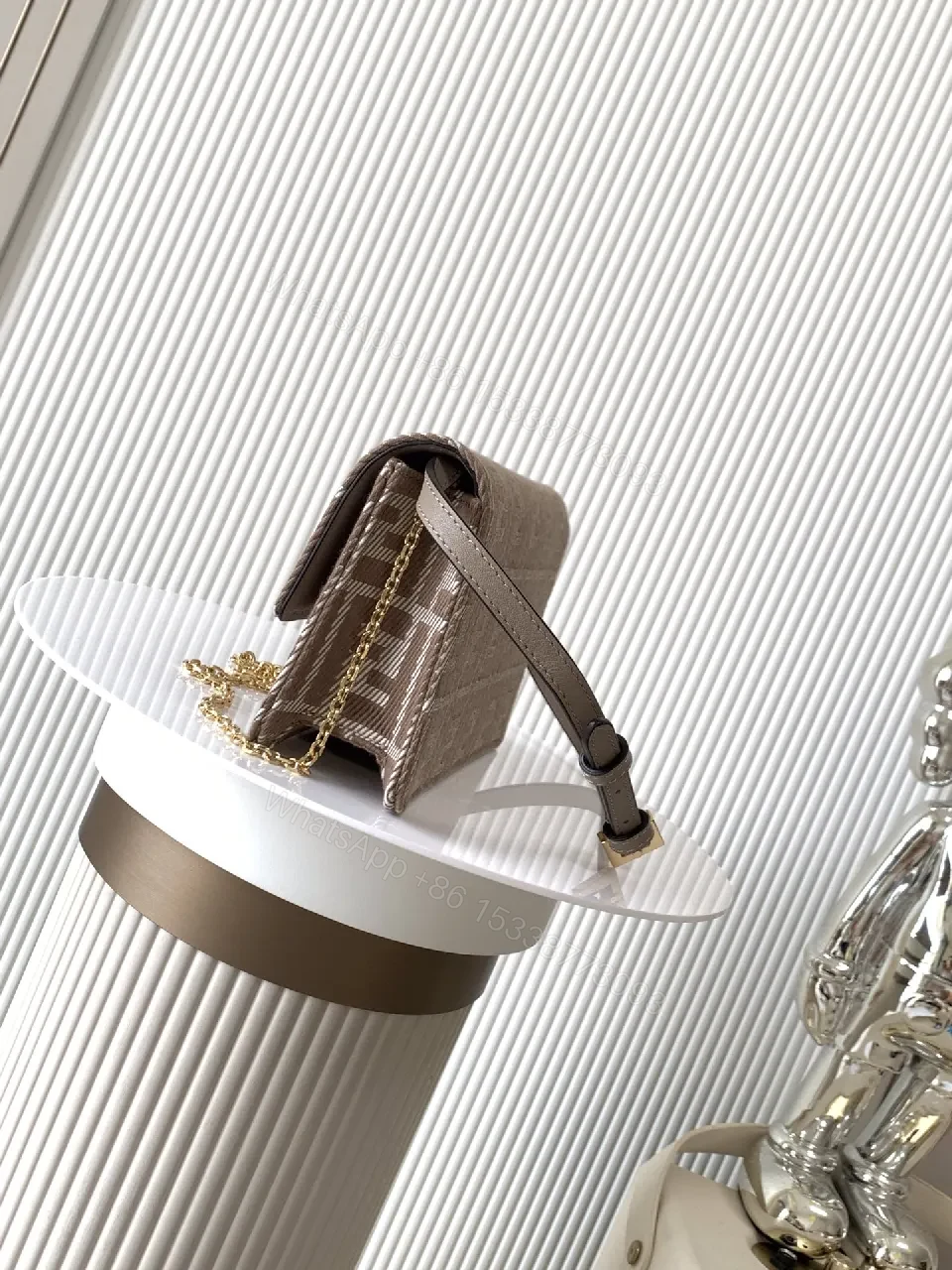 View 6 of Brown Monogram Shoulder Bag: Structured Luxe Everyday Carry