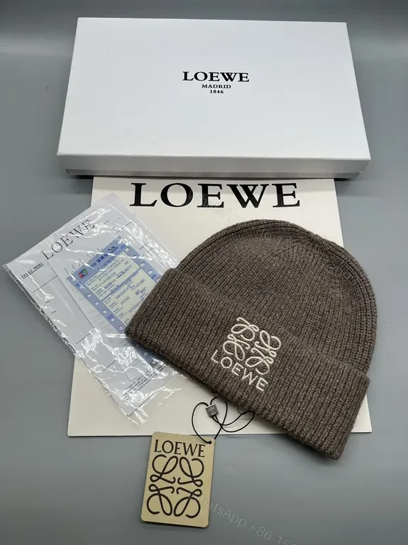 View 7 of Iconic LOEWE Beanie: Black Wool Blend, Minimal Luxury, All-Season Warmth Beanie