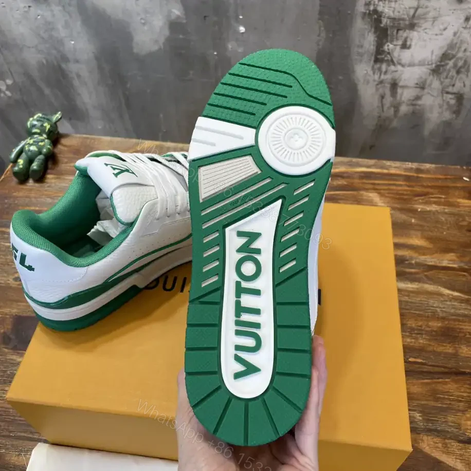 View 6 of LOUIS VUITTON LV TRAINER SNEAKERS IN WHITE AND GREEN – LSVT355