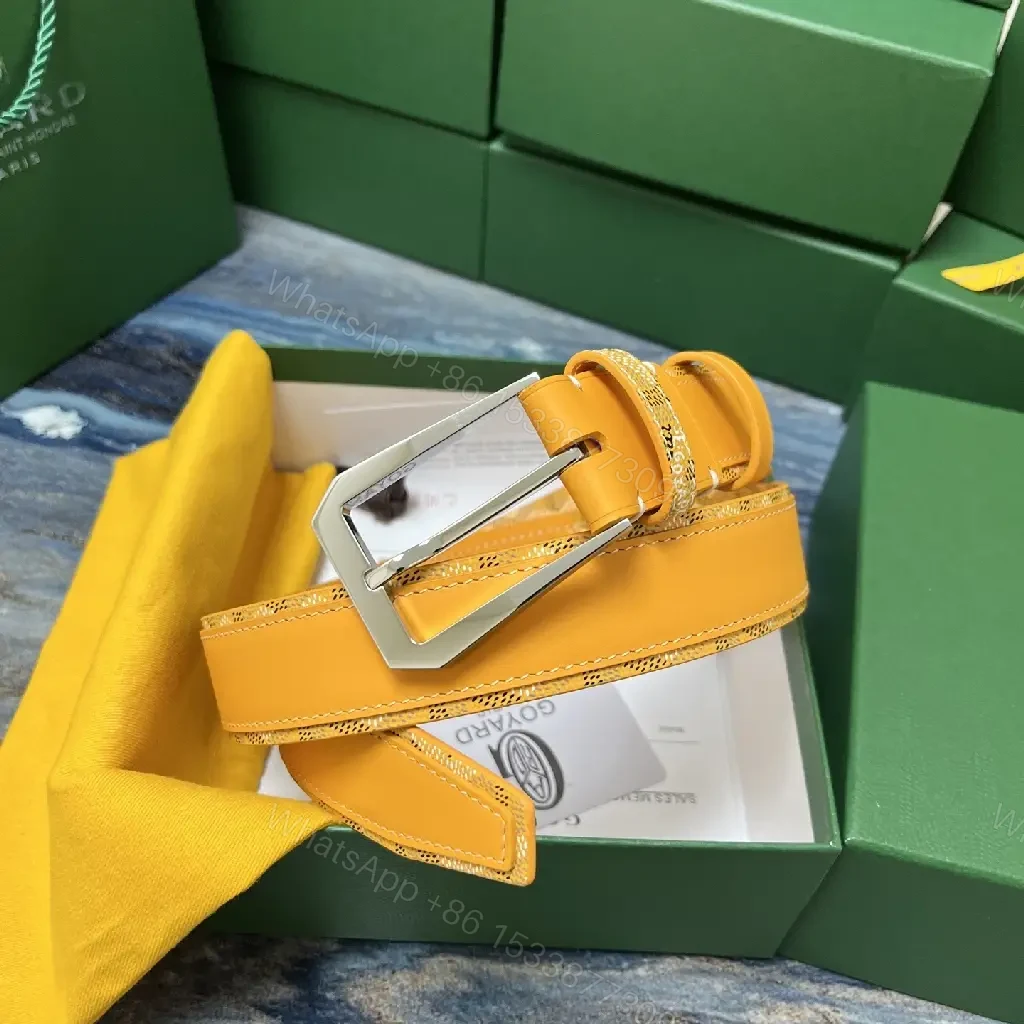 View 8 of Citrine Tan Pattern Belt: Calfskin, Goyard-Style Chevron Luxury