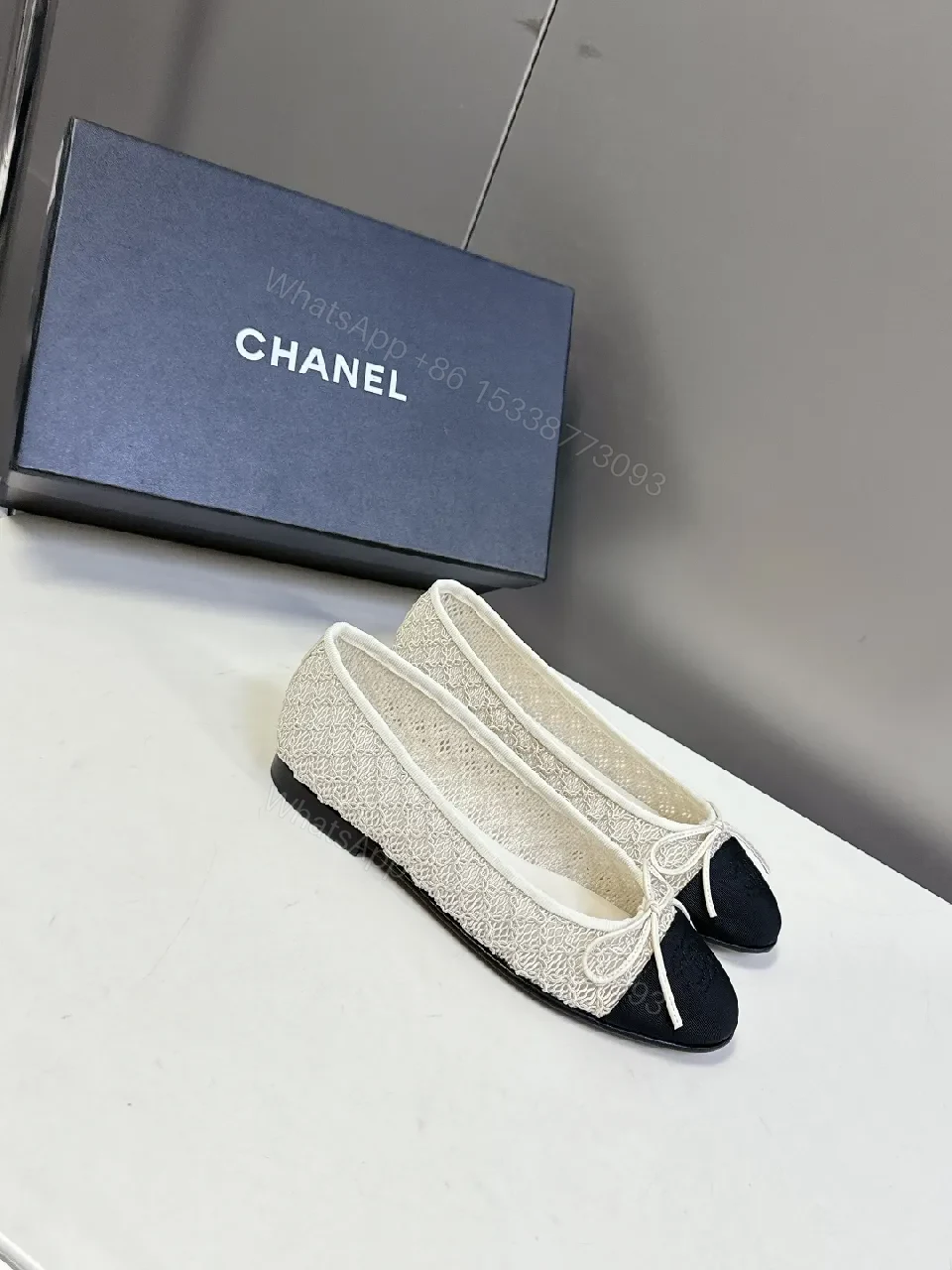 View 5 of Two-Tone Lace Flats: Texture-Driven Chic, All-Day Comfort