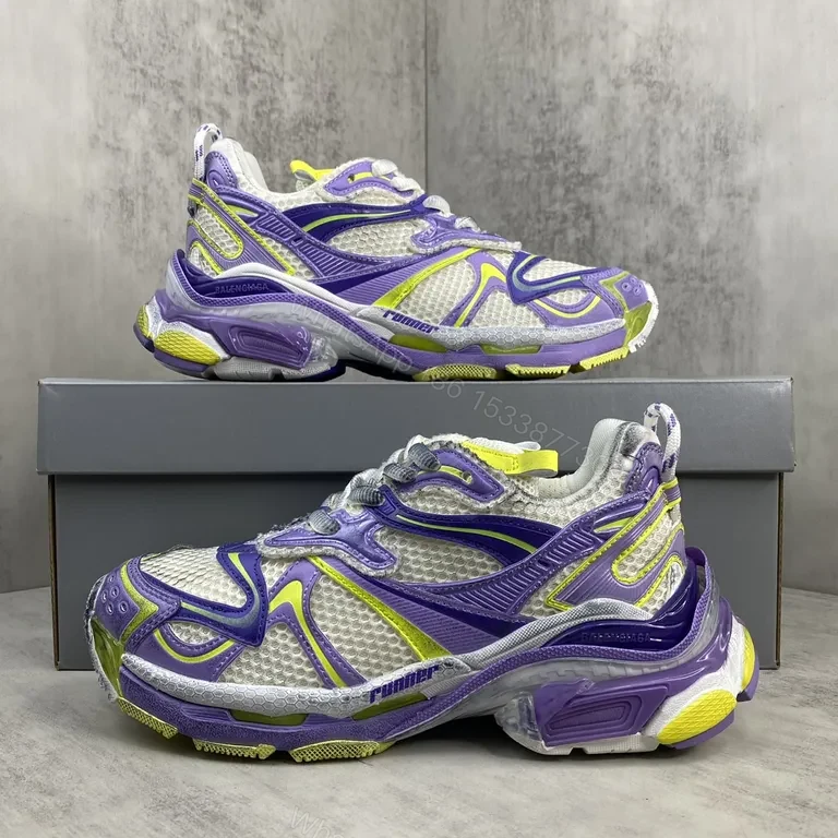 View 7 of Bold Lilac Lemon Luxe Sneaker: Luxe Futuristic Comfort Sneakers