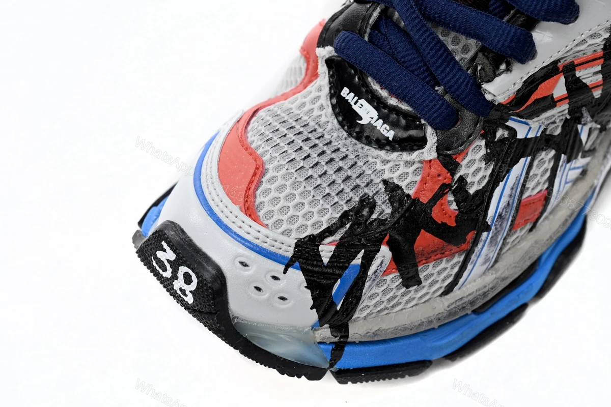 View 6 of Balenciaga Runner White And Blue Printing 677402 W3RB6 1264