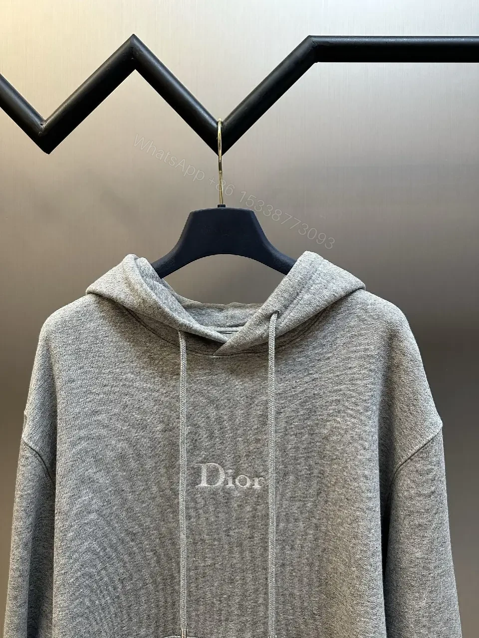 View 4 of Grey Premium Knit Hoodie: Luxe Everyday Comfort