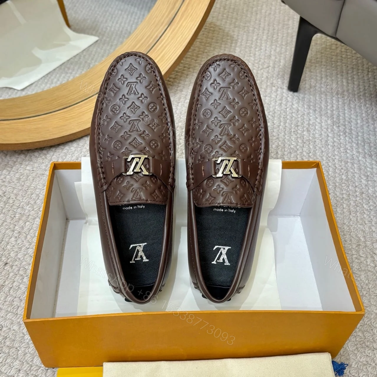View 3 of Louis Vuitton LV Silverstone Moccasin Brown 1AHRTK