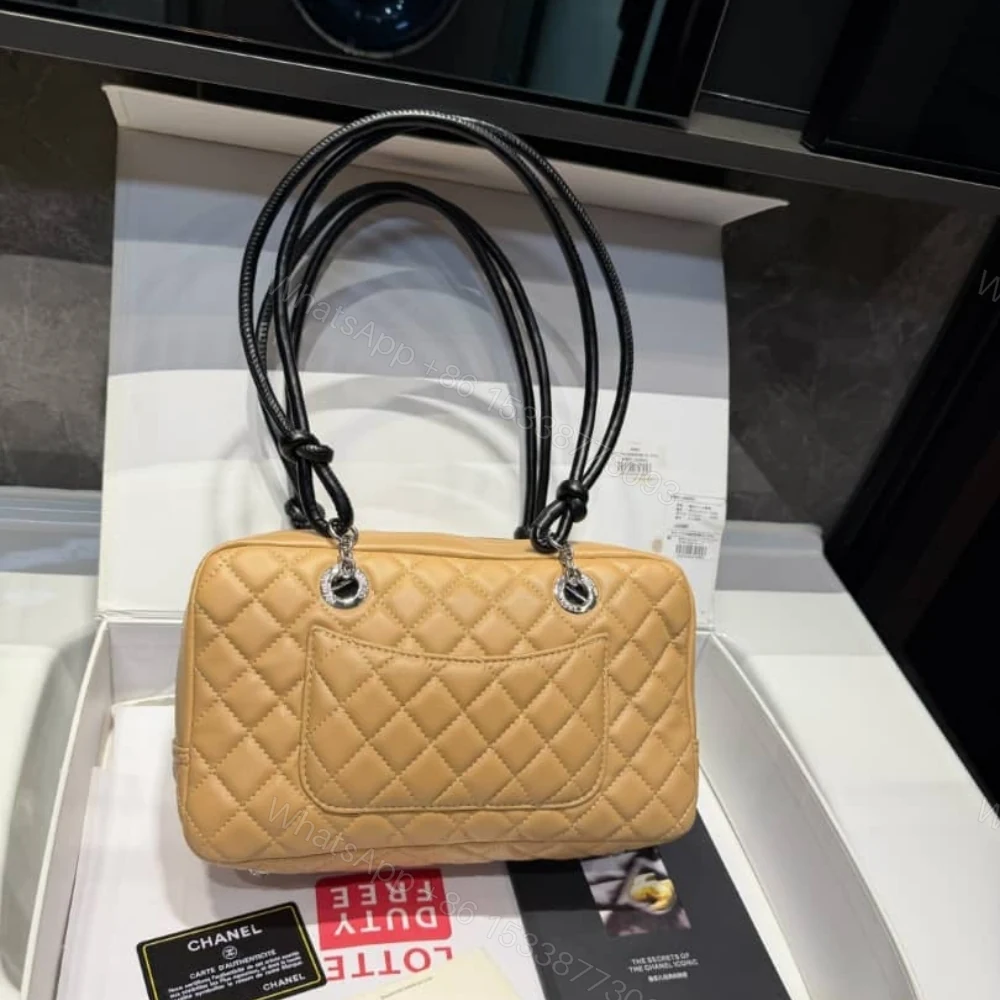 View 6 of Chanel Cambon Ligne Bowling Shoulder Bag Beige 27Cm