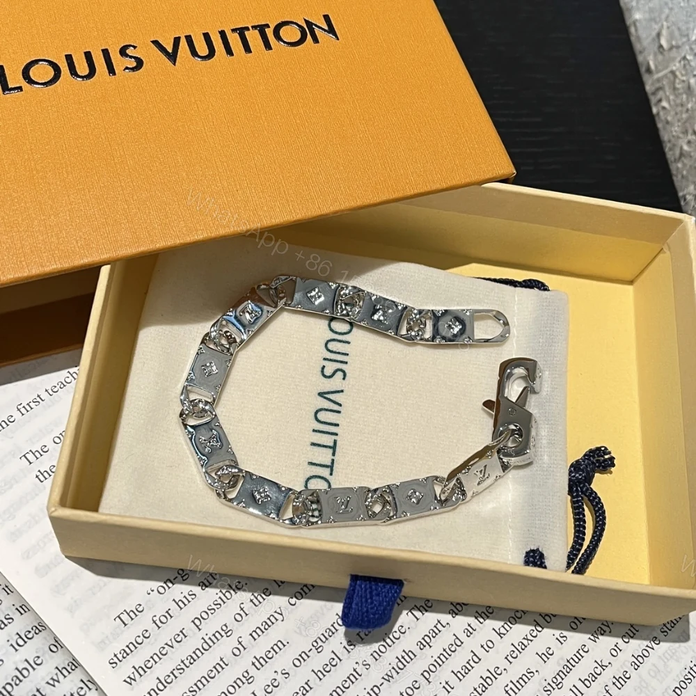 View 4 of Louis Vuitton Monogram Tied Up Bracelet Silver M0921M