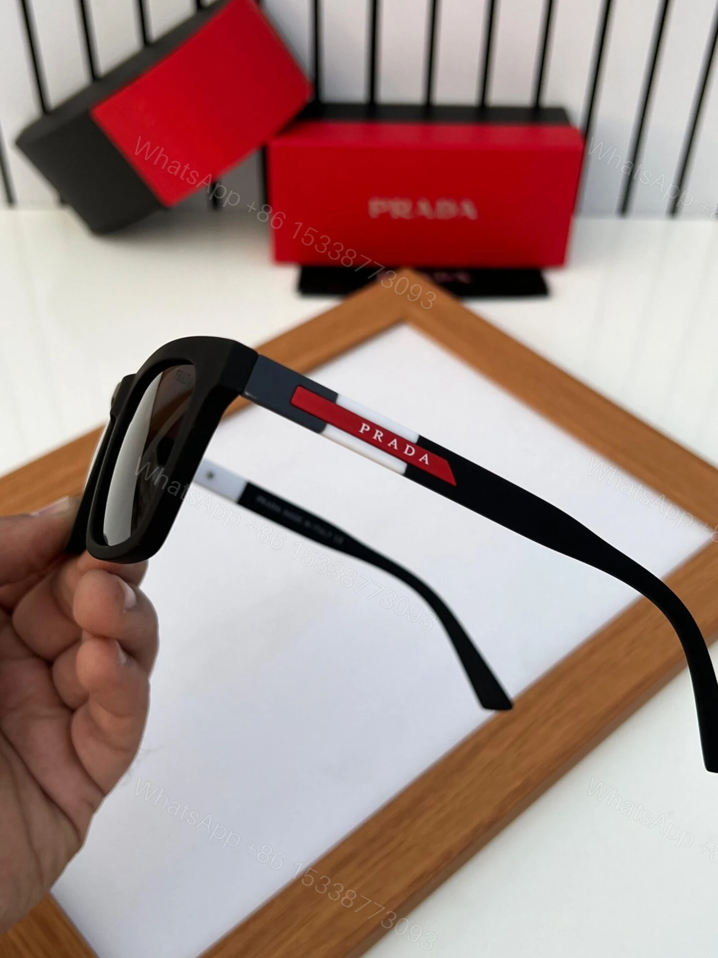 View 4 of Prada Sunglasses Black Grey