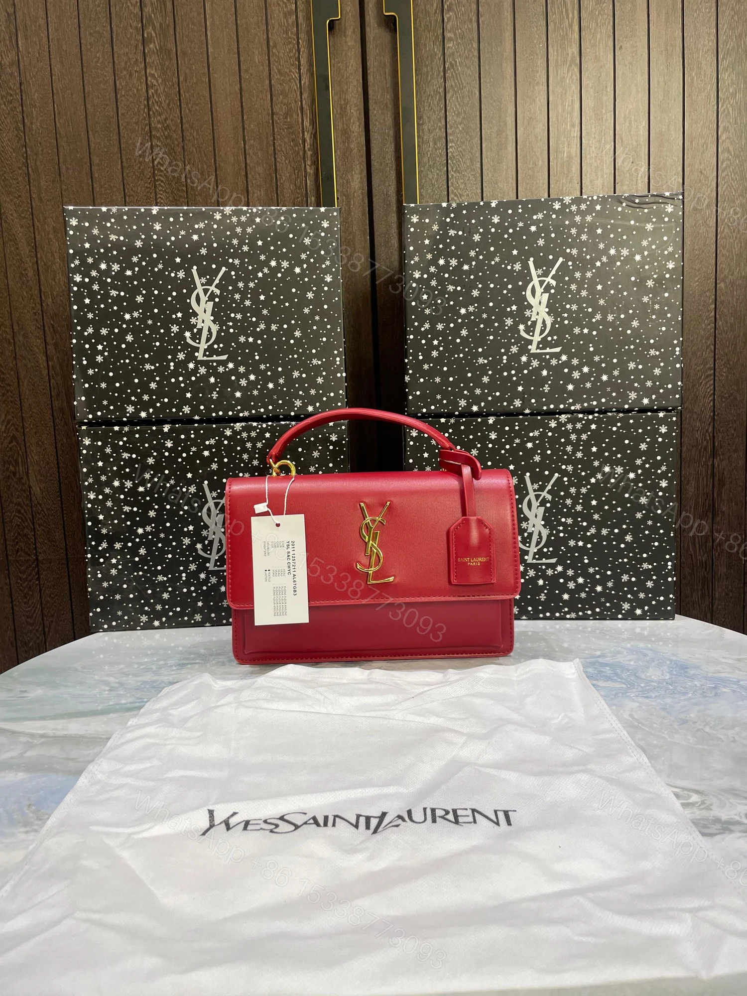 View 7 of FIRST COPY Ysl Sunset In Matte Finish Leather Ba