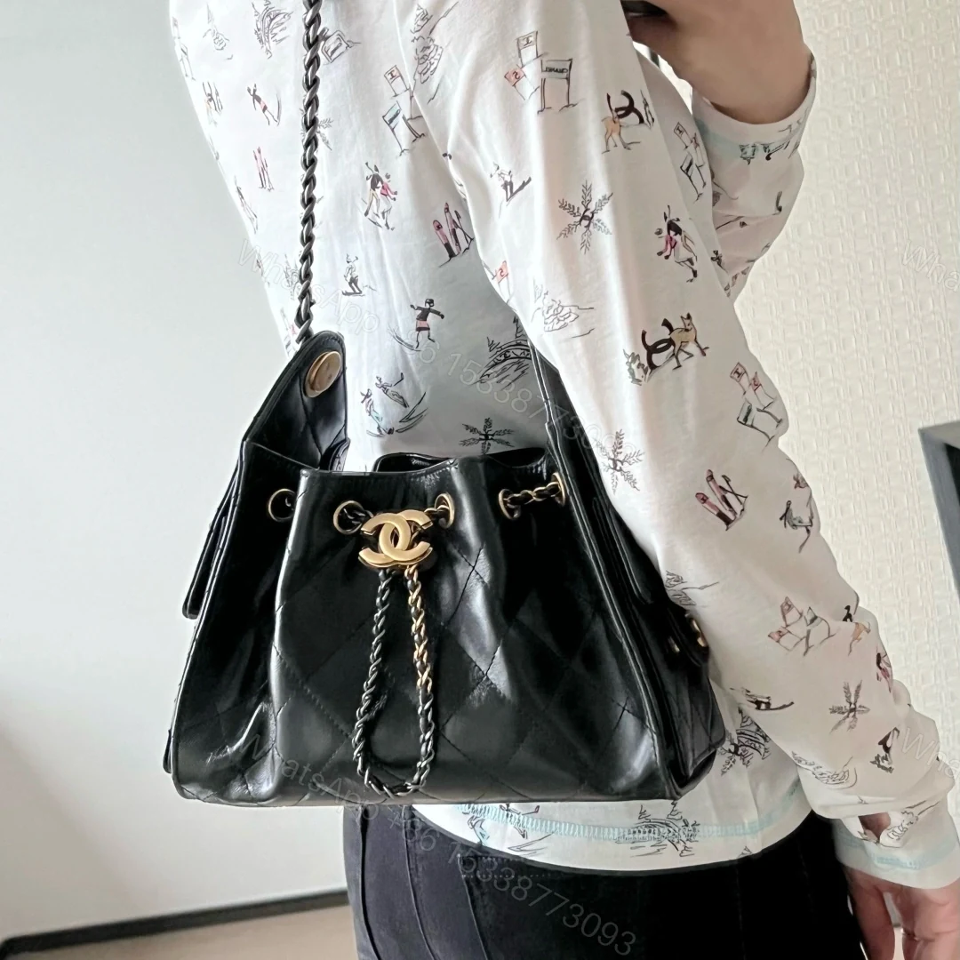 View 20 of 高仿Chanel*26C/25Bag系列AS5631鴛鴦皮穿鏈手袋Mini黑色免檢版