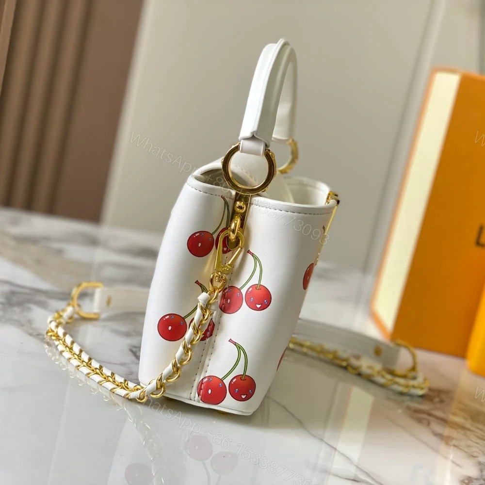 View 3 of Louis Vuitton X Takashi Murakami Capucines Cherry Mini White 21Cm M13251