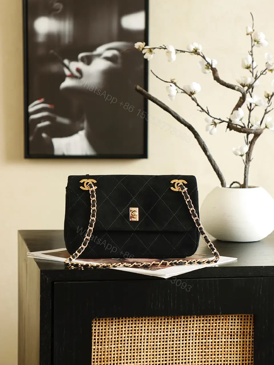View 5 of Compact Quilted Crossbody with Chain - Everyday Luxury Bag
