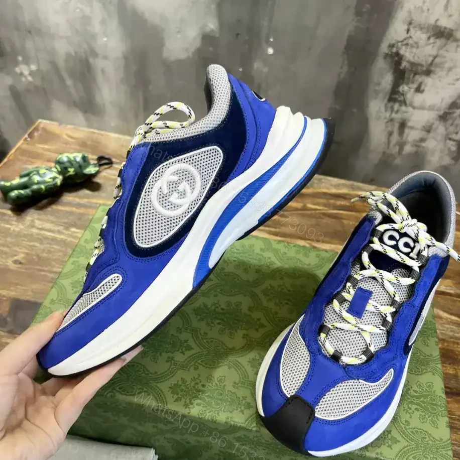 View 3 of GUCCI RUN TRAINER SNEAKERS IN BLUE – GC160