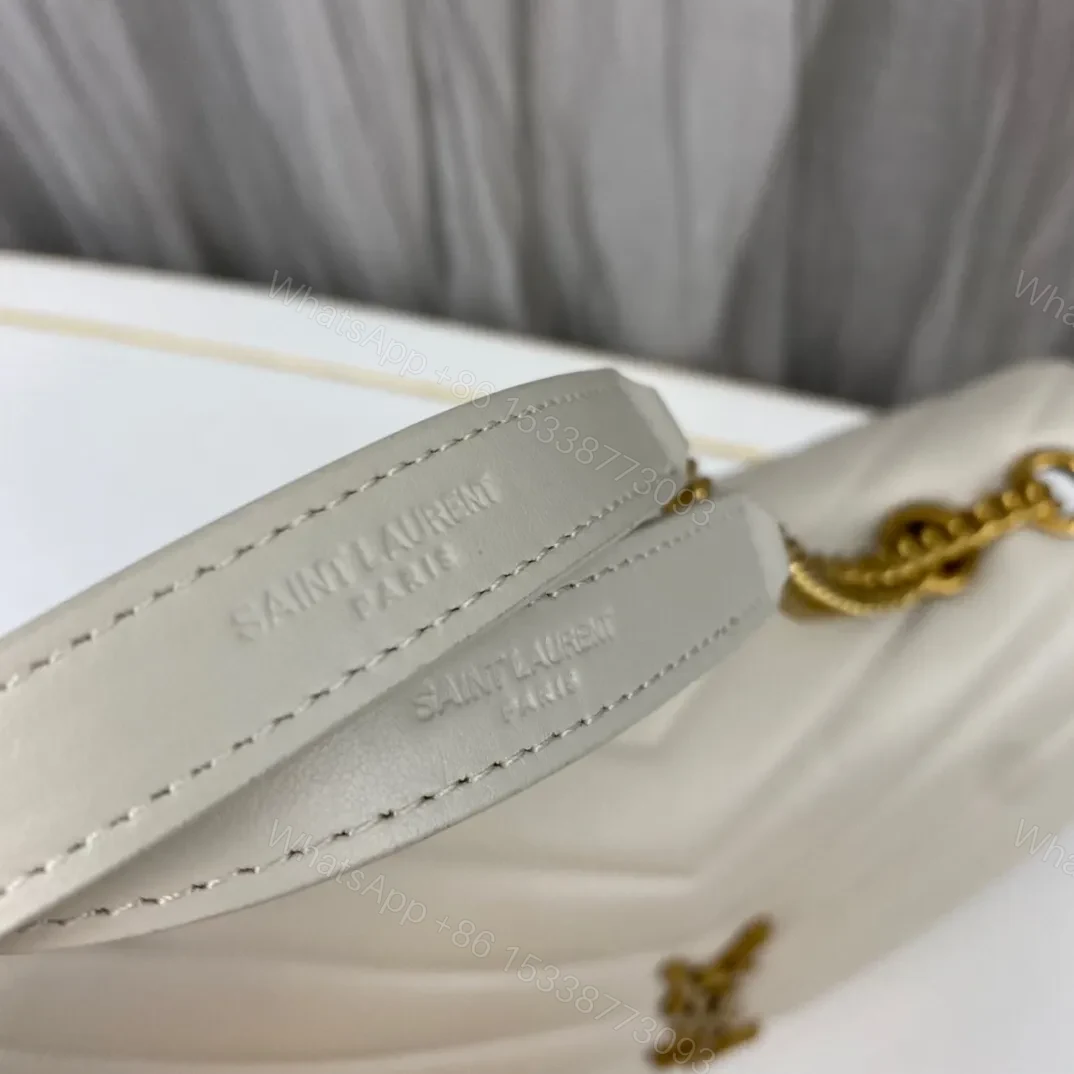 View 6 of SAINT LAURENT SM LOULOU MONOGRAM QUILTED LEATHER BAG