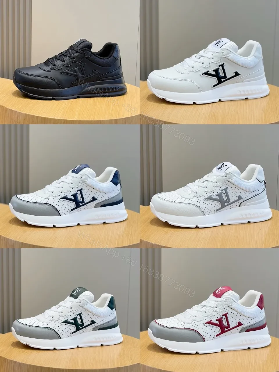 View 7 of Black Leather Sneaker with Signature Detailing - Men’s/Ladies High-Top