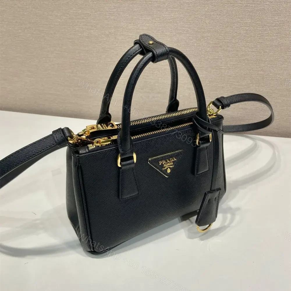 View 3 of 高仿Prada*Galleria系列1BA916紋理牛皮單肩包黑色Mini免檢版
