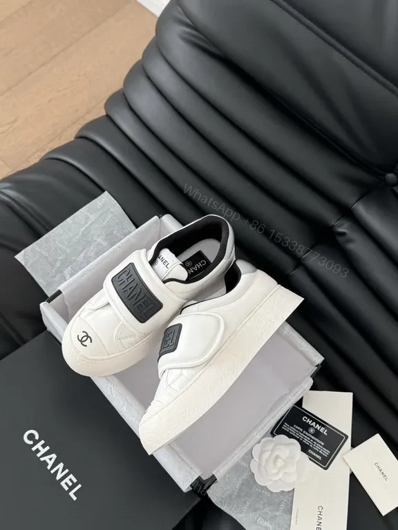 View 5 of Chanel-Inspired Slip-On Sneakers: Velcro Luxe Comfort