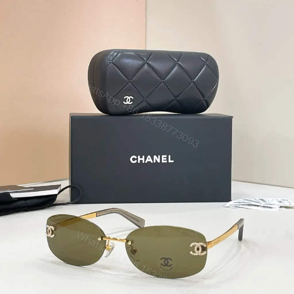 View 3 of Lux Shade Sunglasses: Quilted Alloy Frame, Rimless Style
