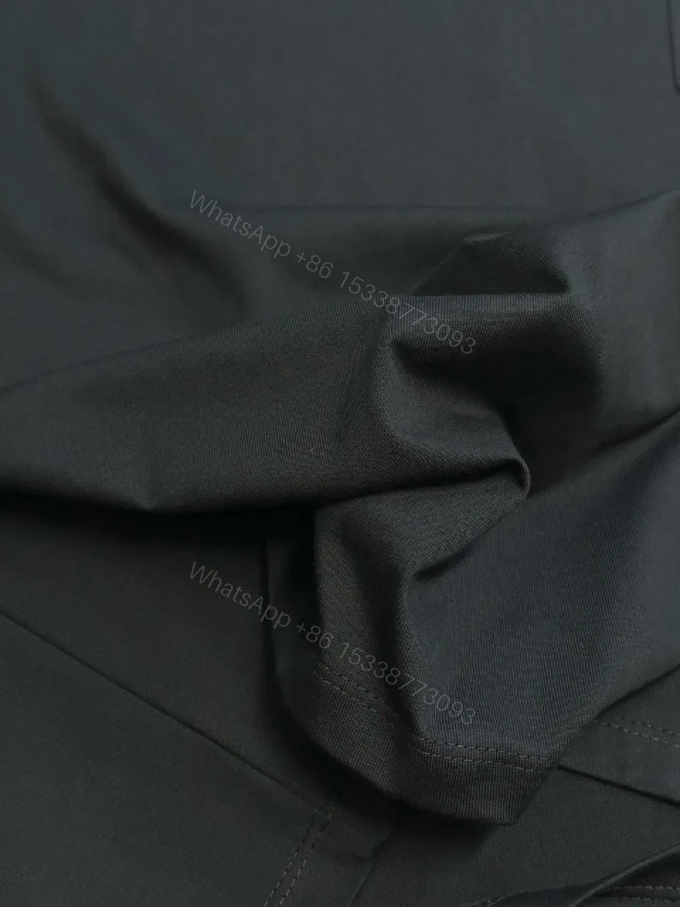 View 2 of Black Minimalist Tee with Chest Pocket - Premium Cotton, Relaxed Fit