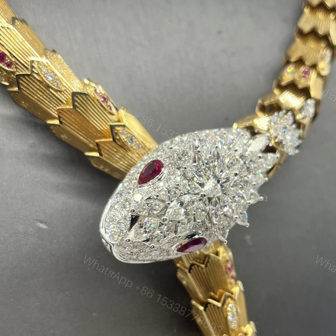 View 4 of Bvlgari Serpenti Necklace Diamonds And Ruby High Jewelry