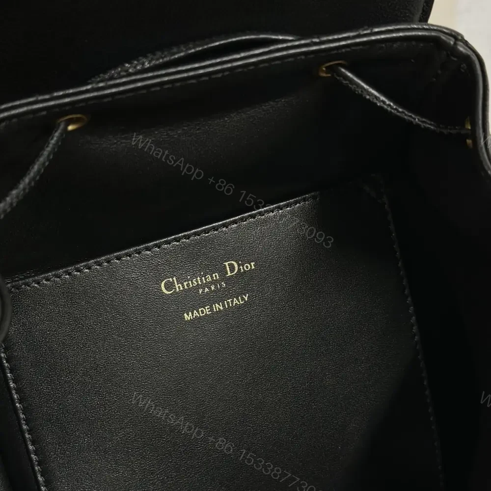 View 7 of 高仿Dior*Caro系列M6301M900小羊皮雙肩包黑色中號免檢版