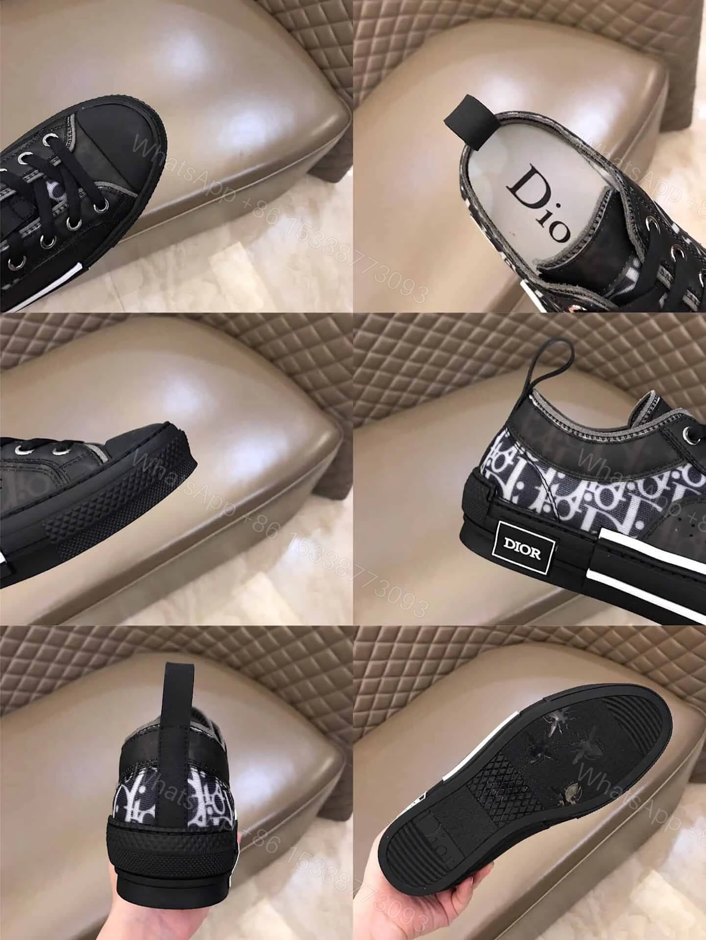 View 3 of DIOR “B23” LOW-TOP DIOR OBLIQUE SNEAKER – CD1