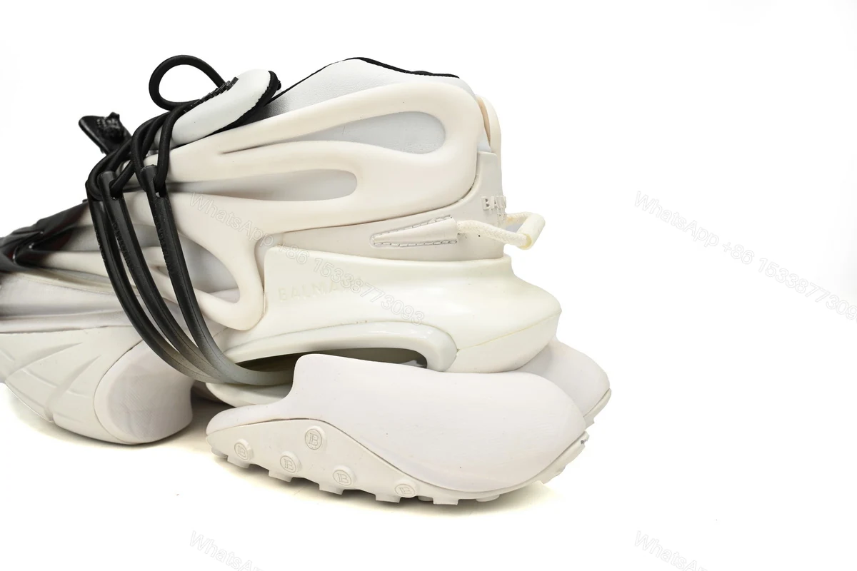 View 8 of BALMAIN Multikolor Buty sportowe White and Black YM1VJ309