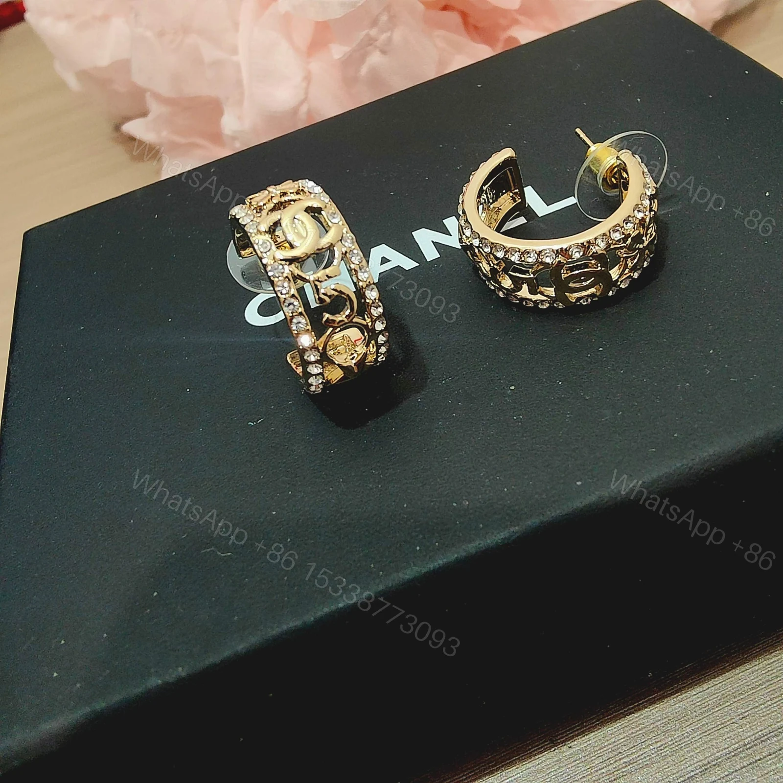 View 5 of Chanel Round Coco Mark Earrings