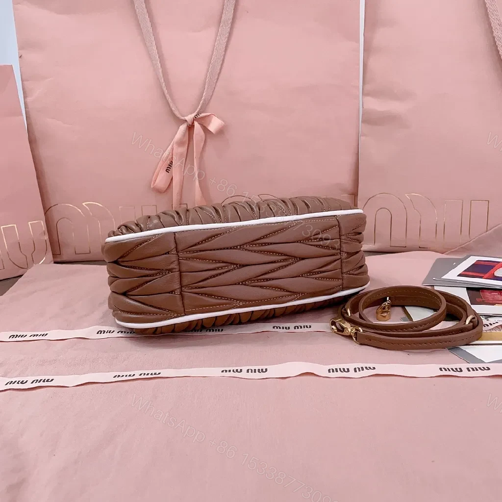 View 6 of Quilted Leather Mini Satchel with Gold Hardware
