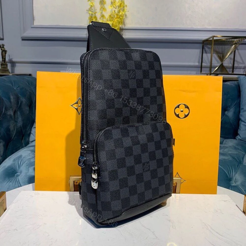 View 3 of Louis Vuitton Avenue Sling Bag Damier Graphite Canvas 31cm LV N41719