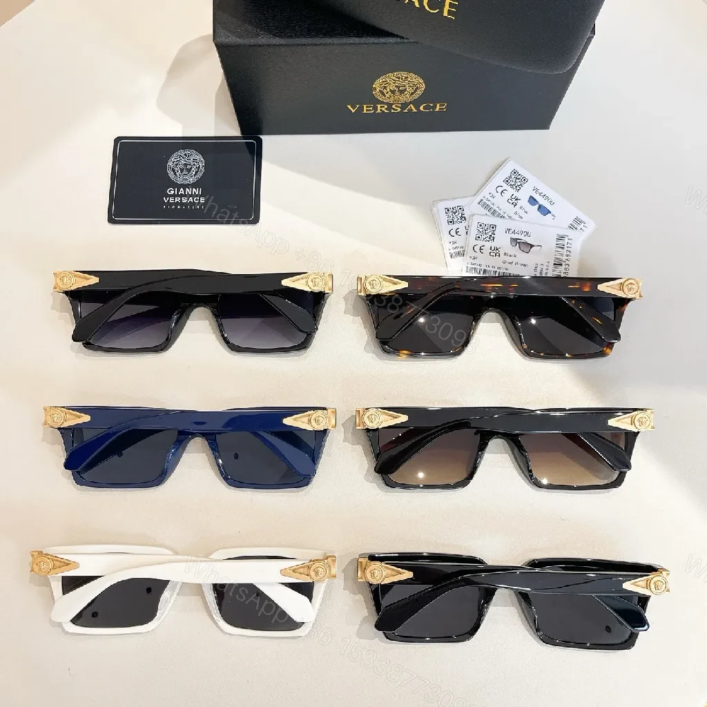 View 9 of White Frame Sunglasses with Gold Accent Detailing - Premium Acetate Sunglasses