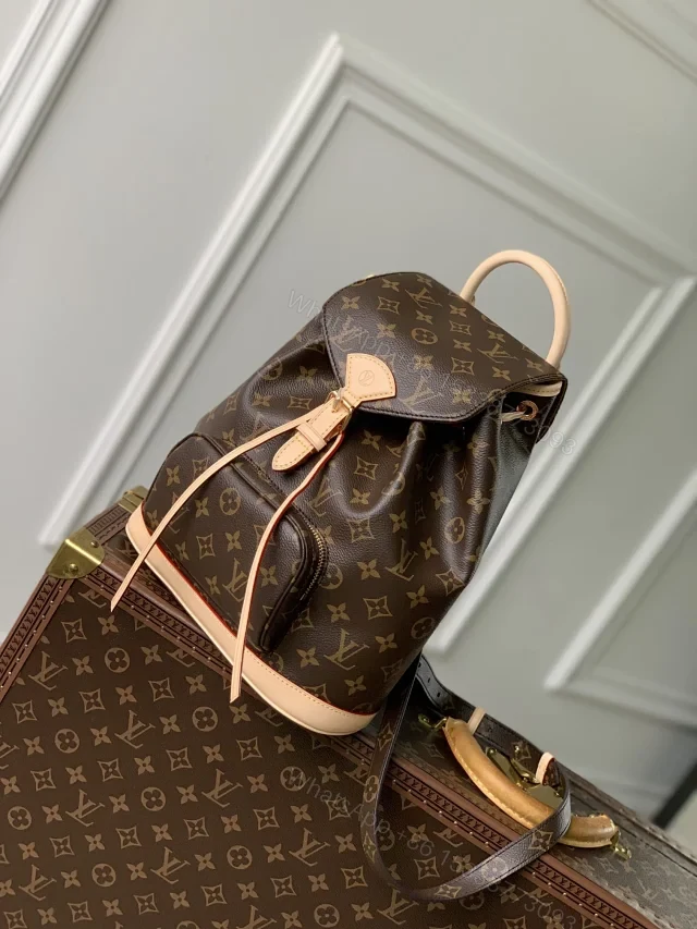 View 2 of Louis Vuitton Montsouris PM backpack in Monogram coated canvas
