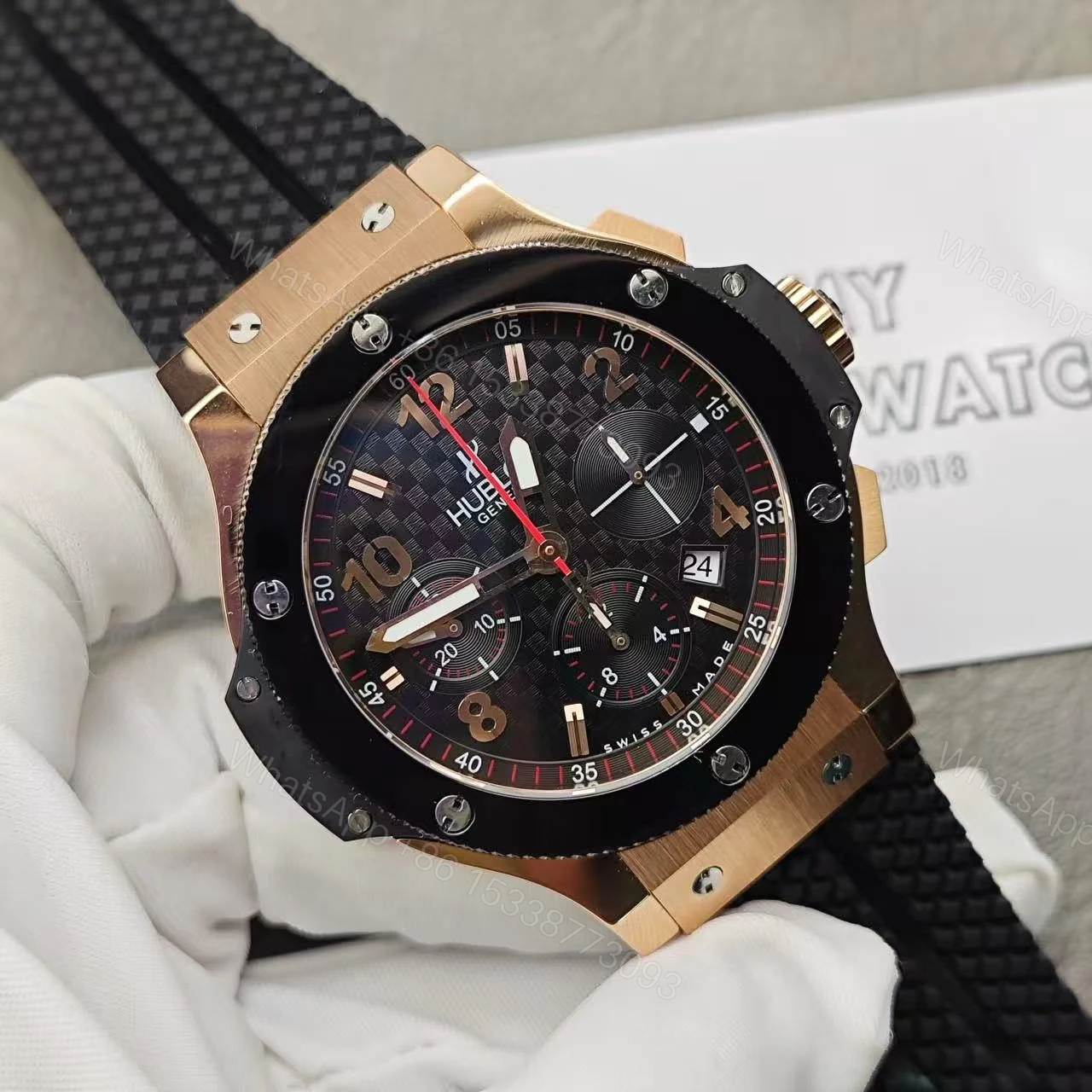 View 4 of Hublot Big Bang Steel Rose 301.PB.131.RX Replica