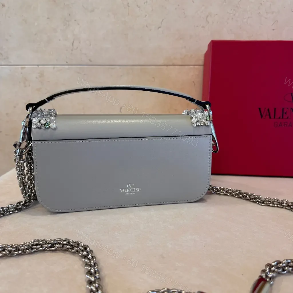 View 7 of Sparkling Crystal-Chain Mini Bag: Luxe Edge Clutch