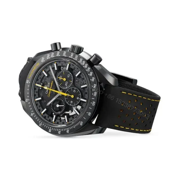 View 9 of Replica Omega Speedmaster Men Automatic Black Leather Watch O31192443001001