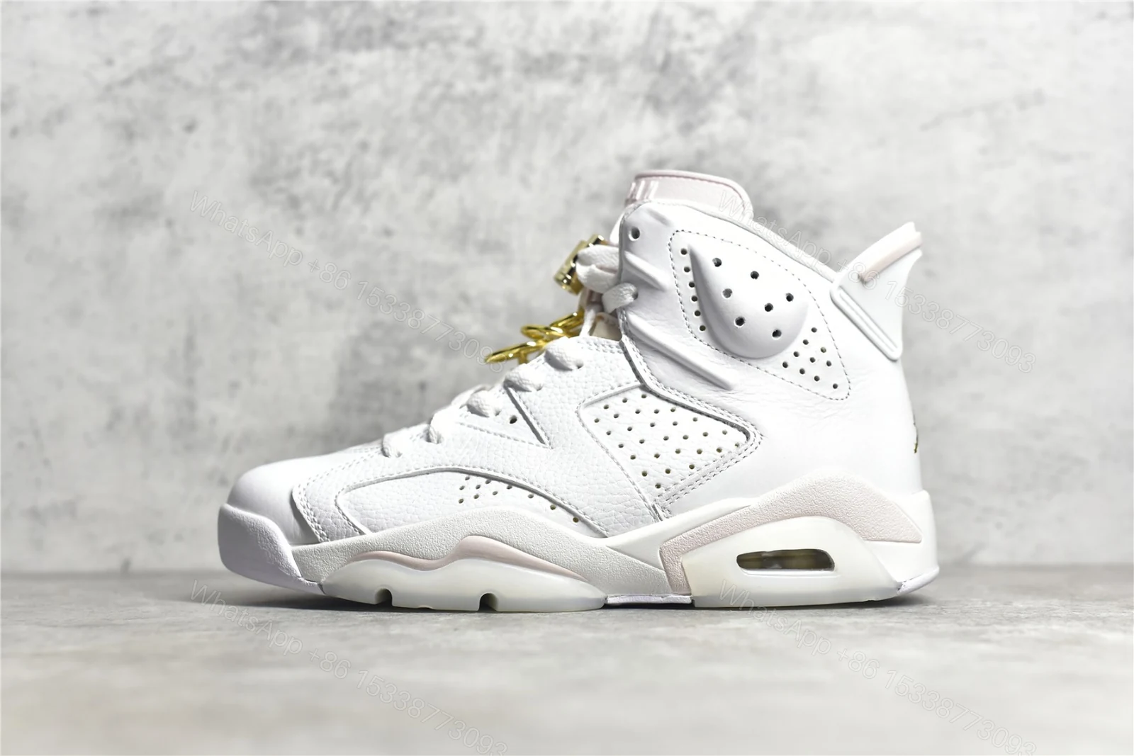 Air Jordan 6 Gold Hoops Replica — view 1