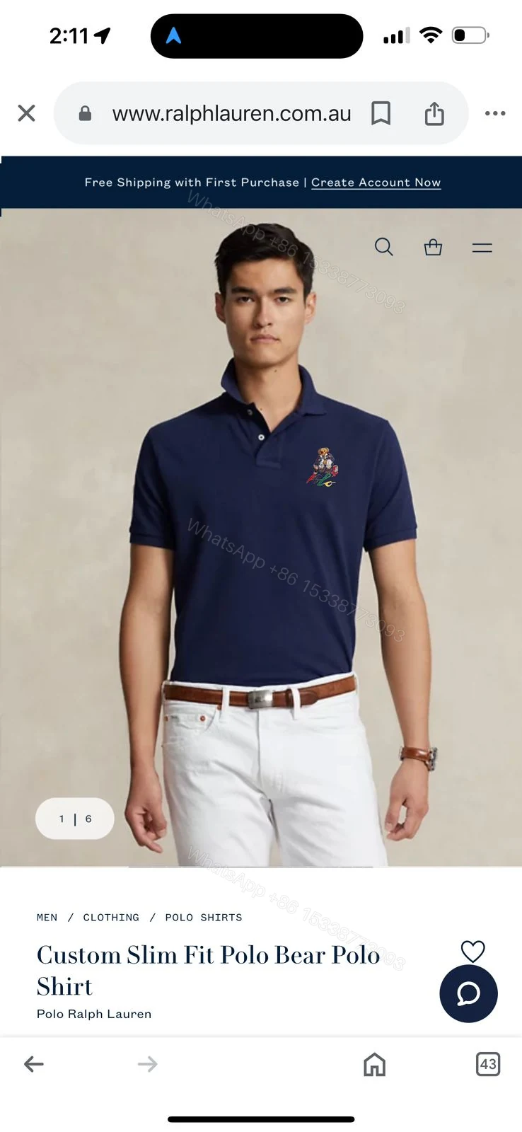 View 5 of FIRST COPY RALPH LIMITED EDITION POLOS T-SHIRT