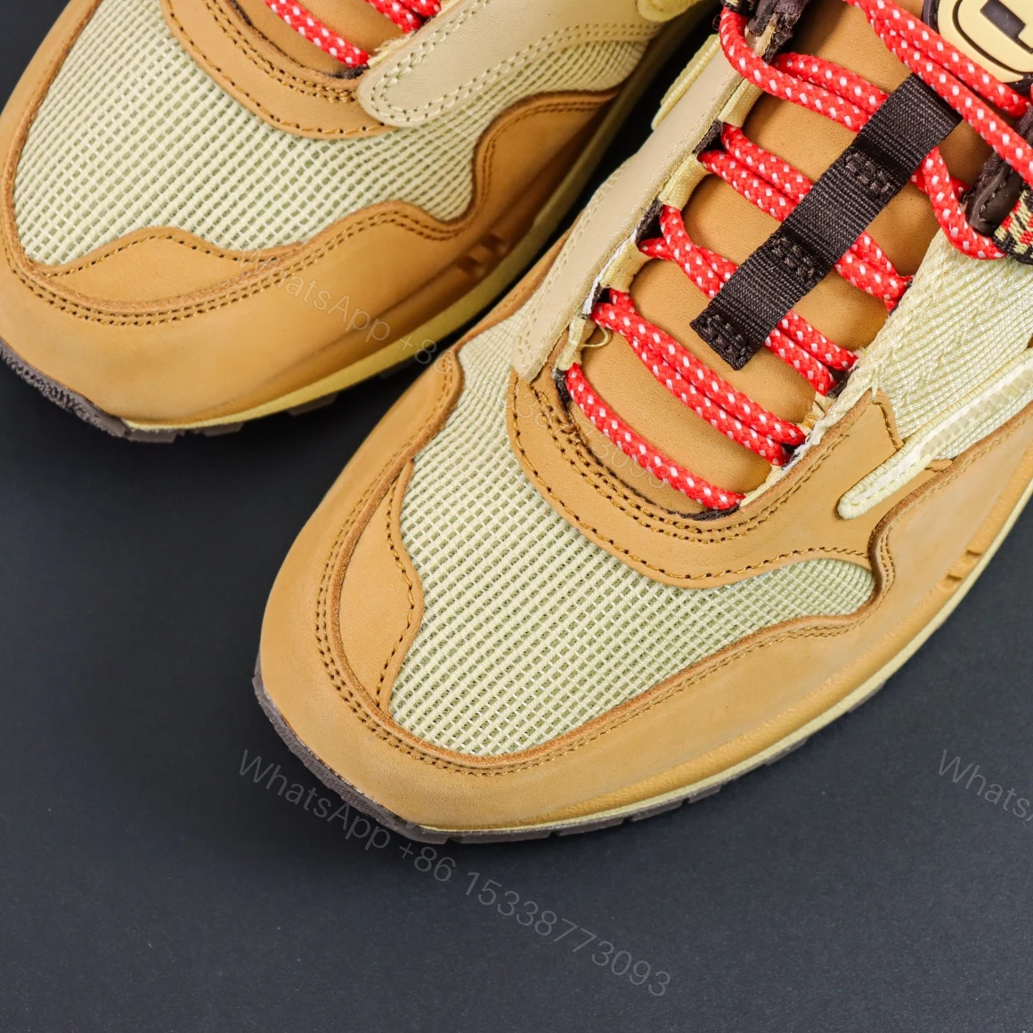 View 4 of Travis Scott x Nike Air Max 1 Wheat Reps