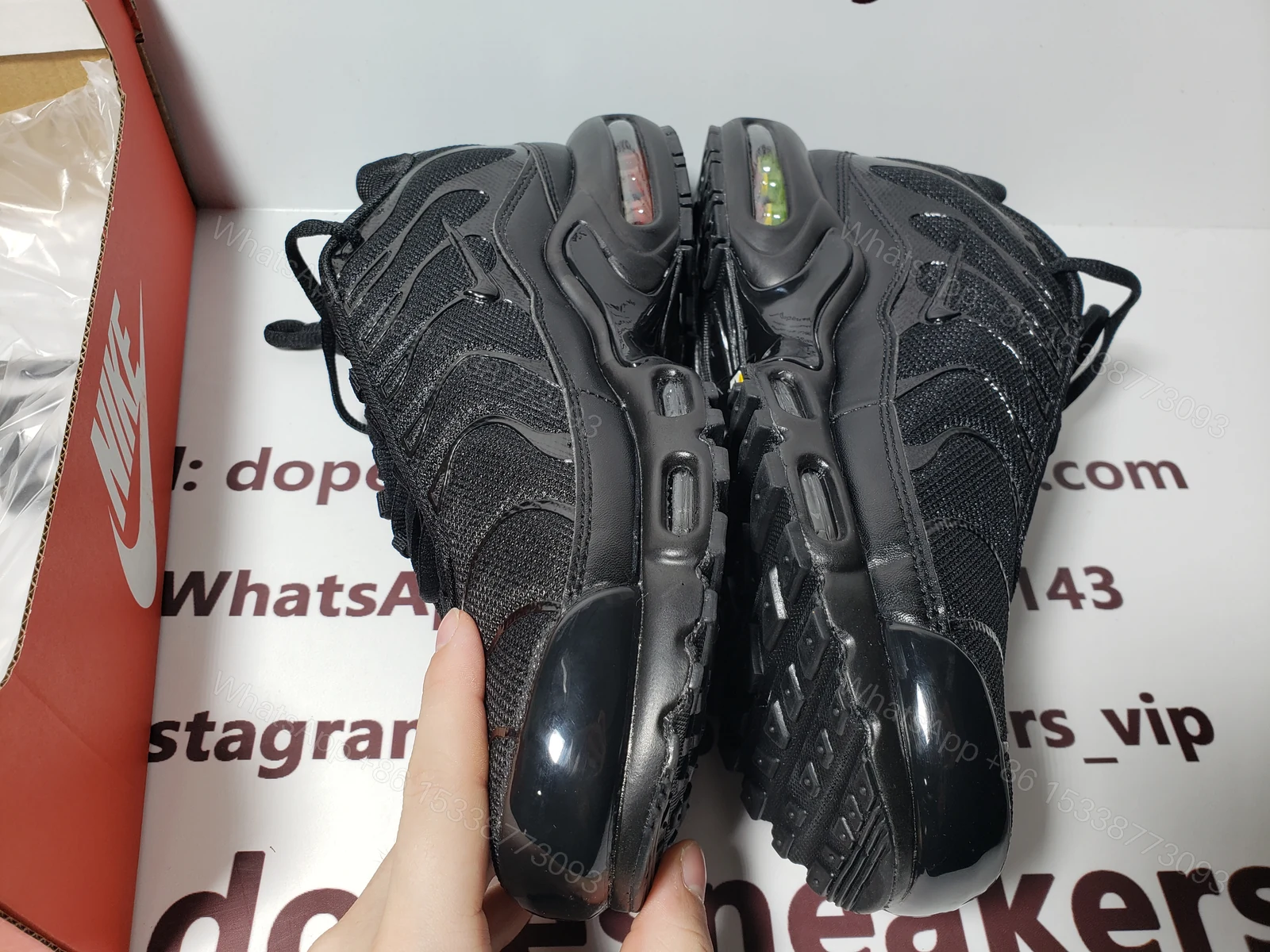 View 3 of Nike Fake Air Max Plus Triple Black 604133-050