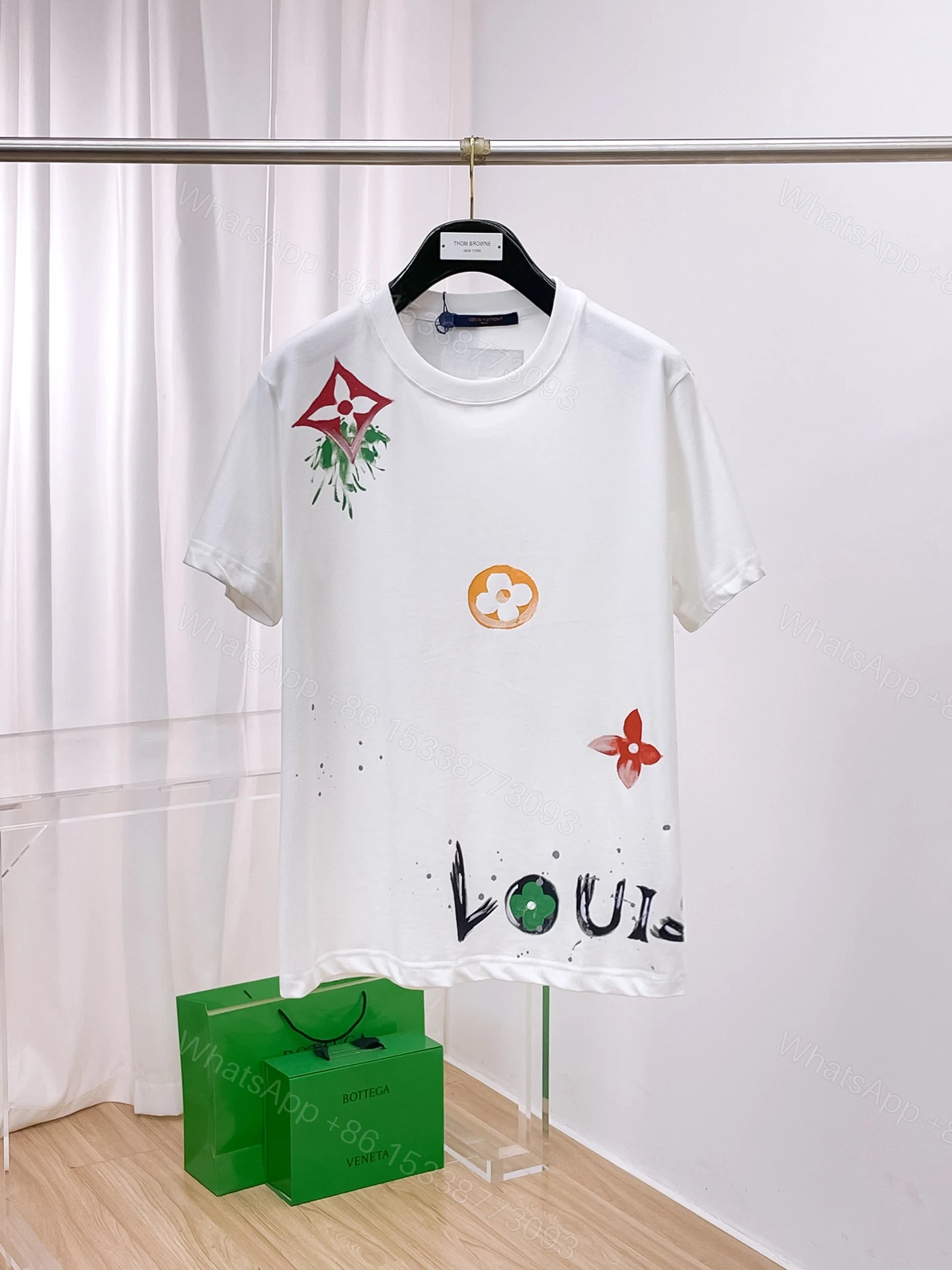 LV A貨 男款 彩色花卉Logo短袖T恤 百搭潮流休閒款 — view 1