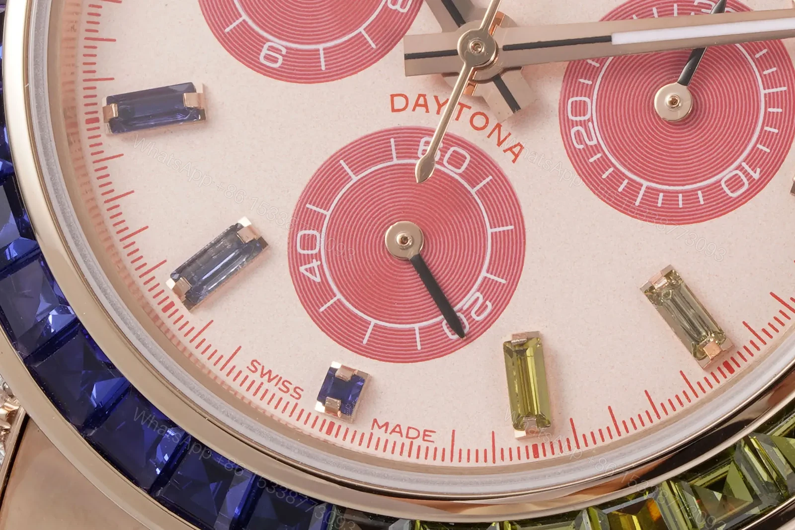View 5 of Best Rolex Daytona Rainbow Rose Gold replica 40MM Oyster Bracelet Edition RG-DAYTONA-RAINBOW-ROSEGOLD-OYSTER-40