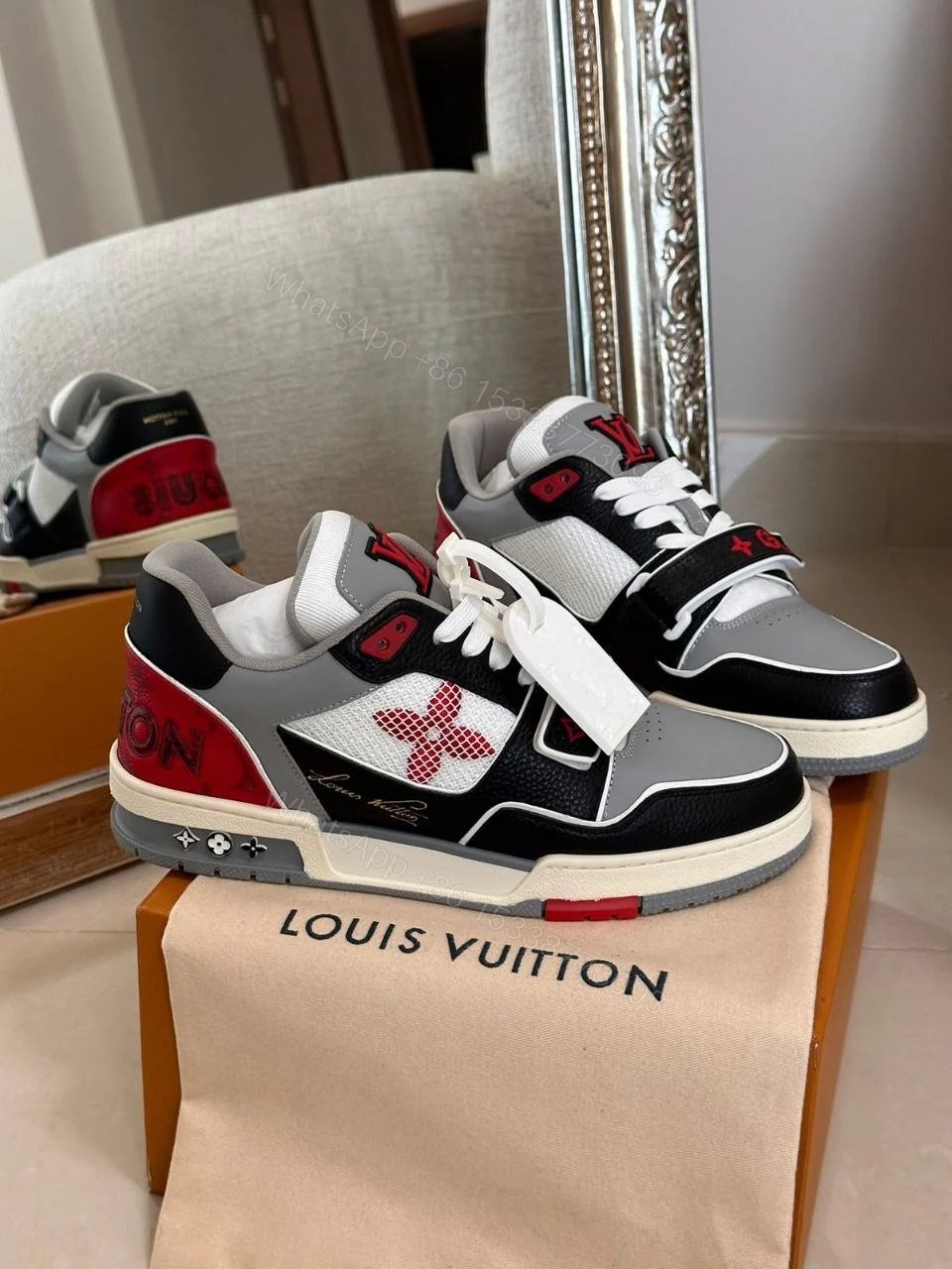 View 2 of Design Louis Vuitton Unisex LV Trainer Sneaker