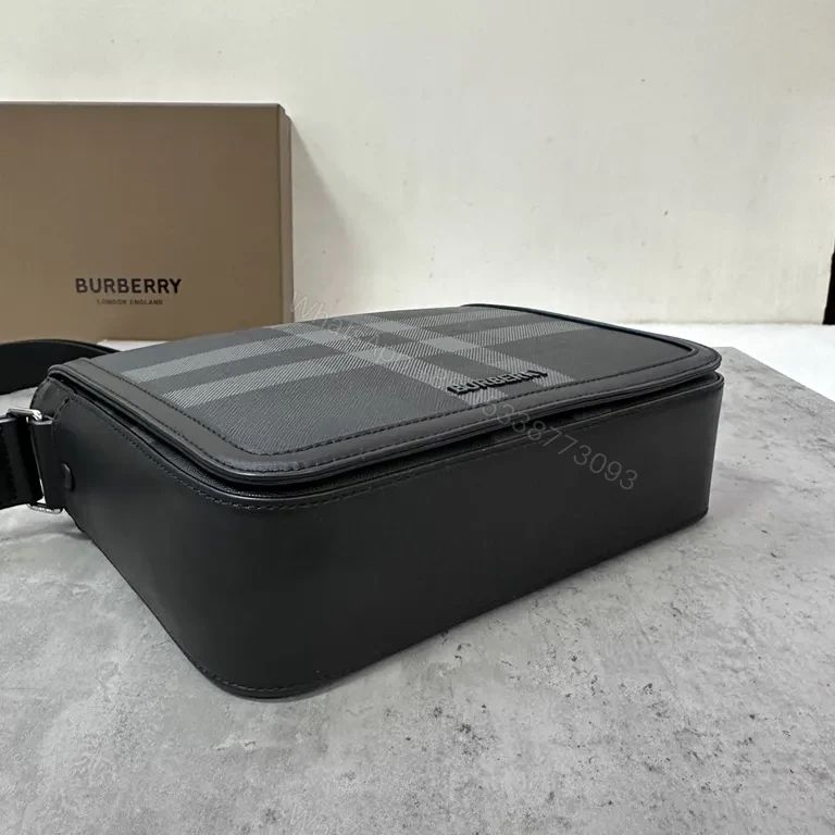 View 7 of Graphite Burberry Crossbody â€” Luxe Everyday Carry, Matte Hardware
