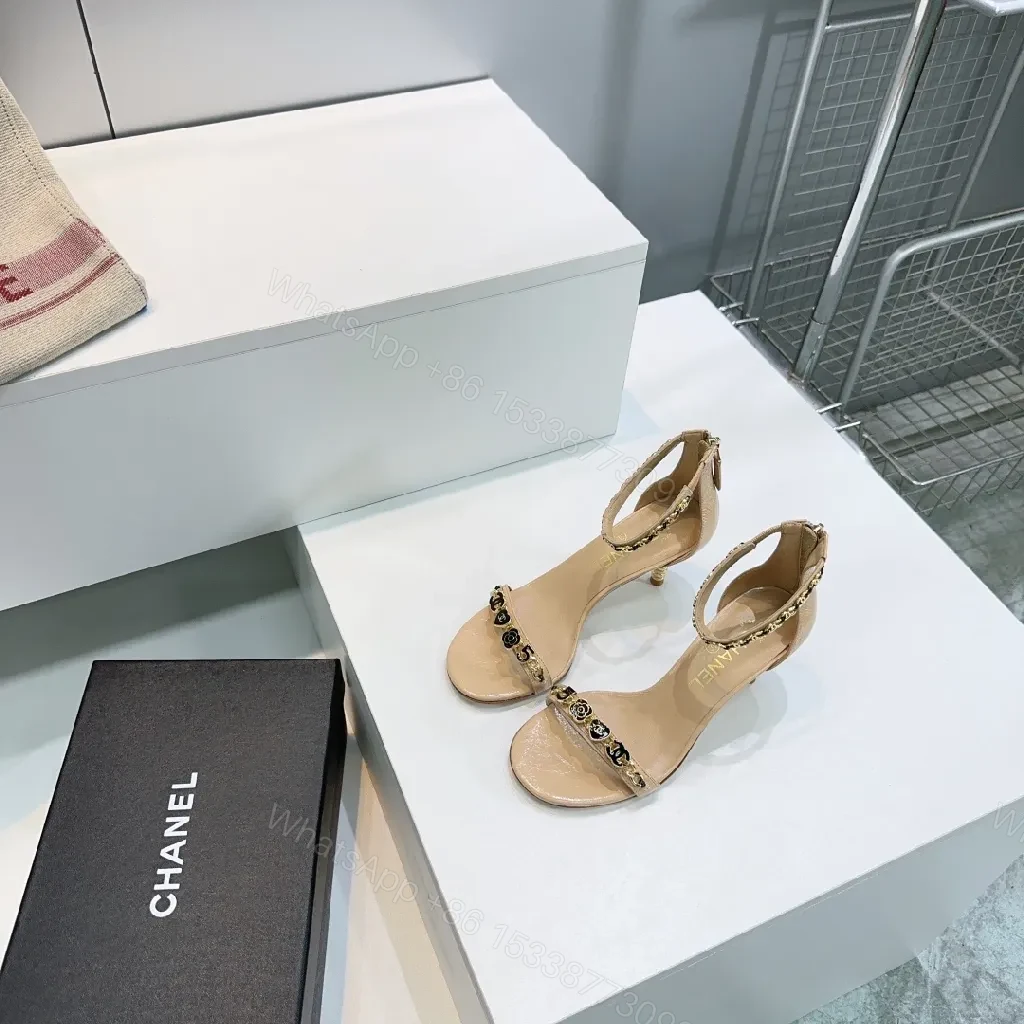 View 4 of Nude Patent Heels with Crystal Ankle-Strap Embellishments