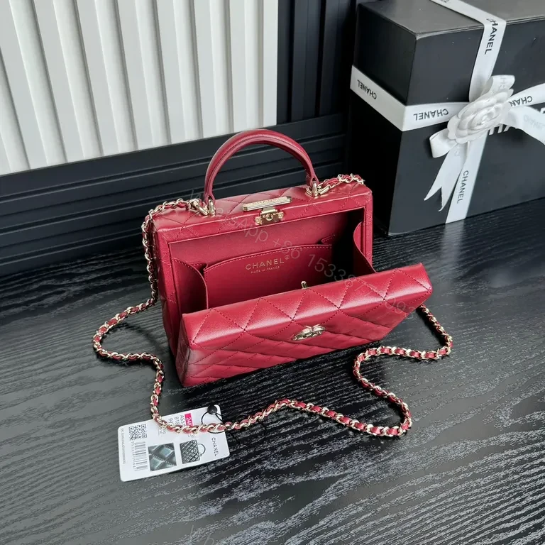 View 7 of Chic Quilted Crossbody Bag - Burgundy Leather Luxe